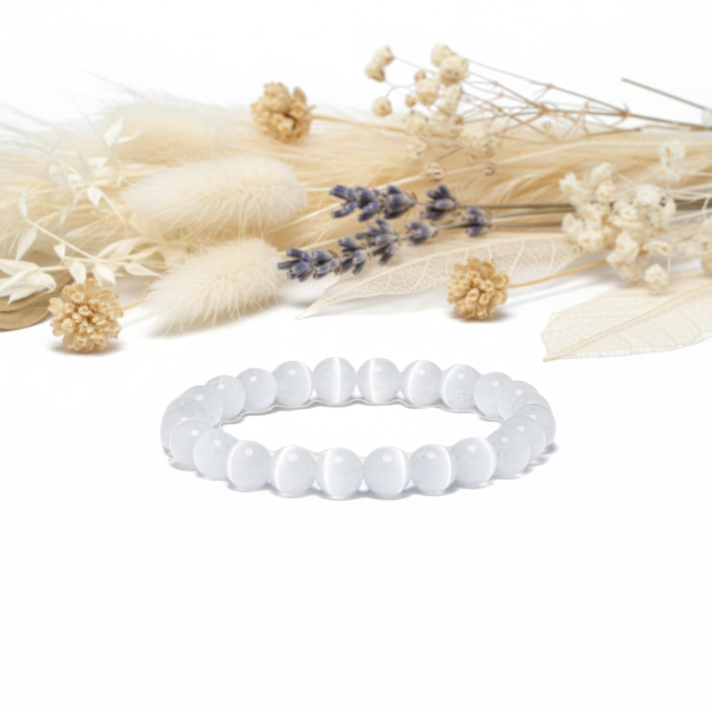Produtos Namasté - Vendita all'ingrosso Bracciale con perline - Bracciale Pietra Selenite0