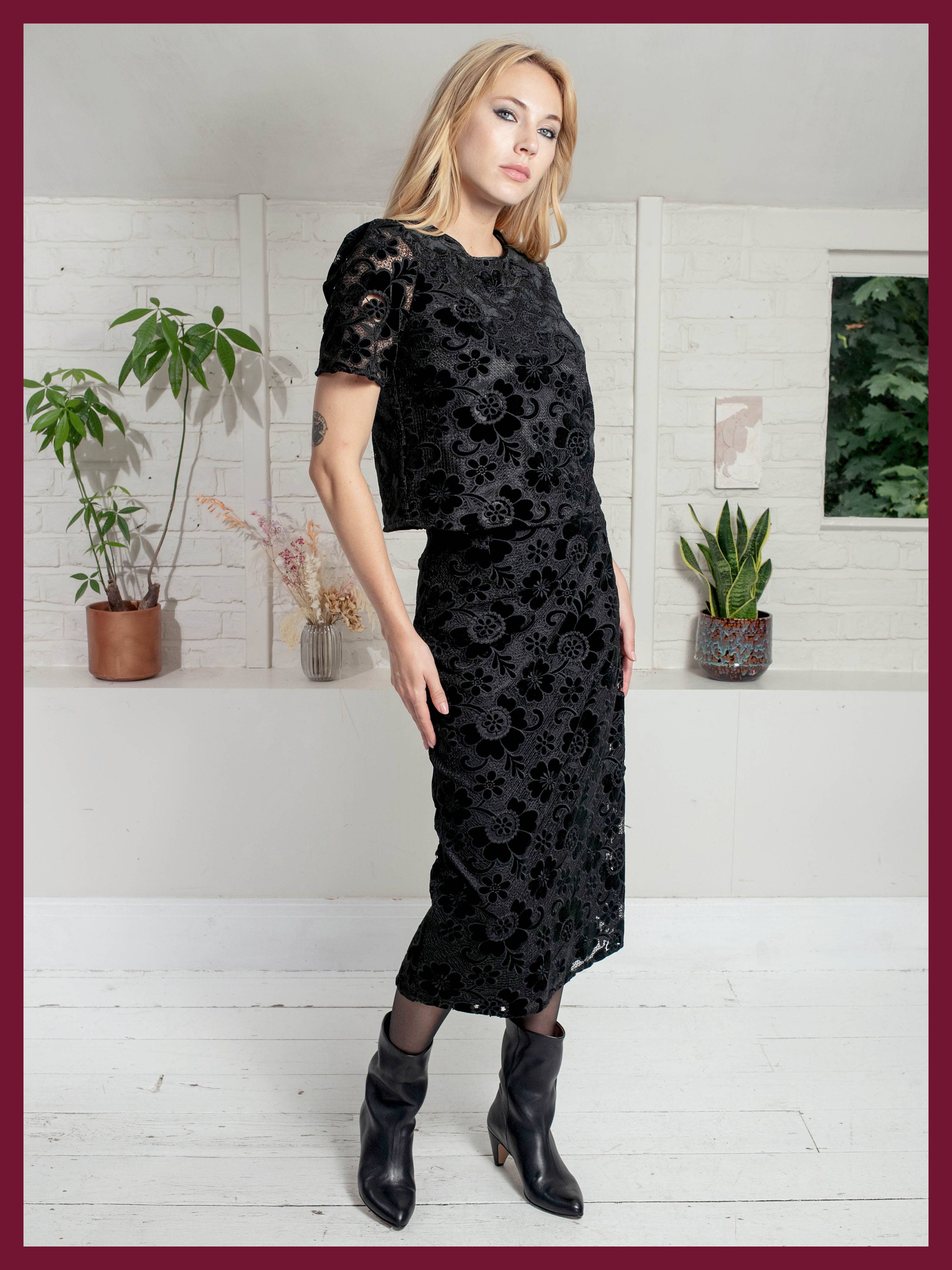 Black Corinne Lace Top for wholesale on Faire5