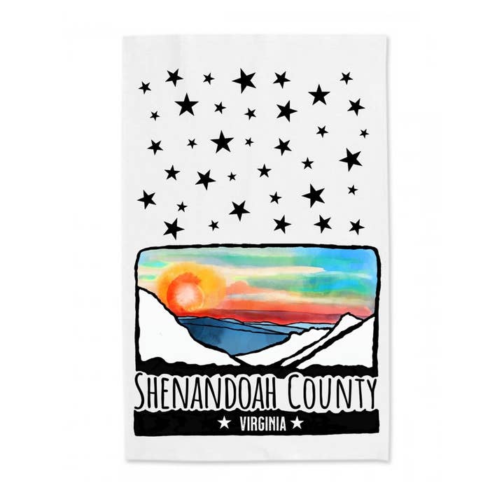 Shenandoah County Tea Towel for wholesale by Sweetgum Studio
