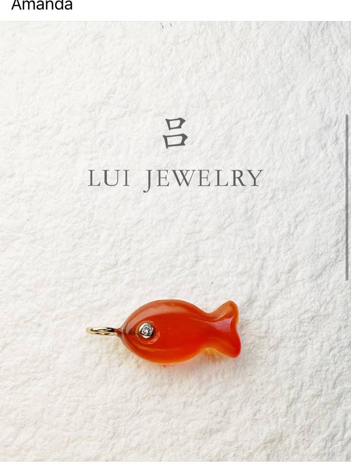 Karneol Goldfisch-Anhänger für den Großhandel von Lui Jewelry