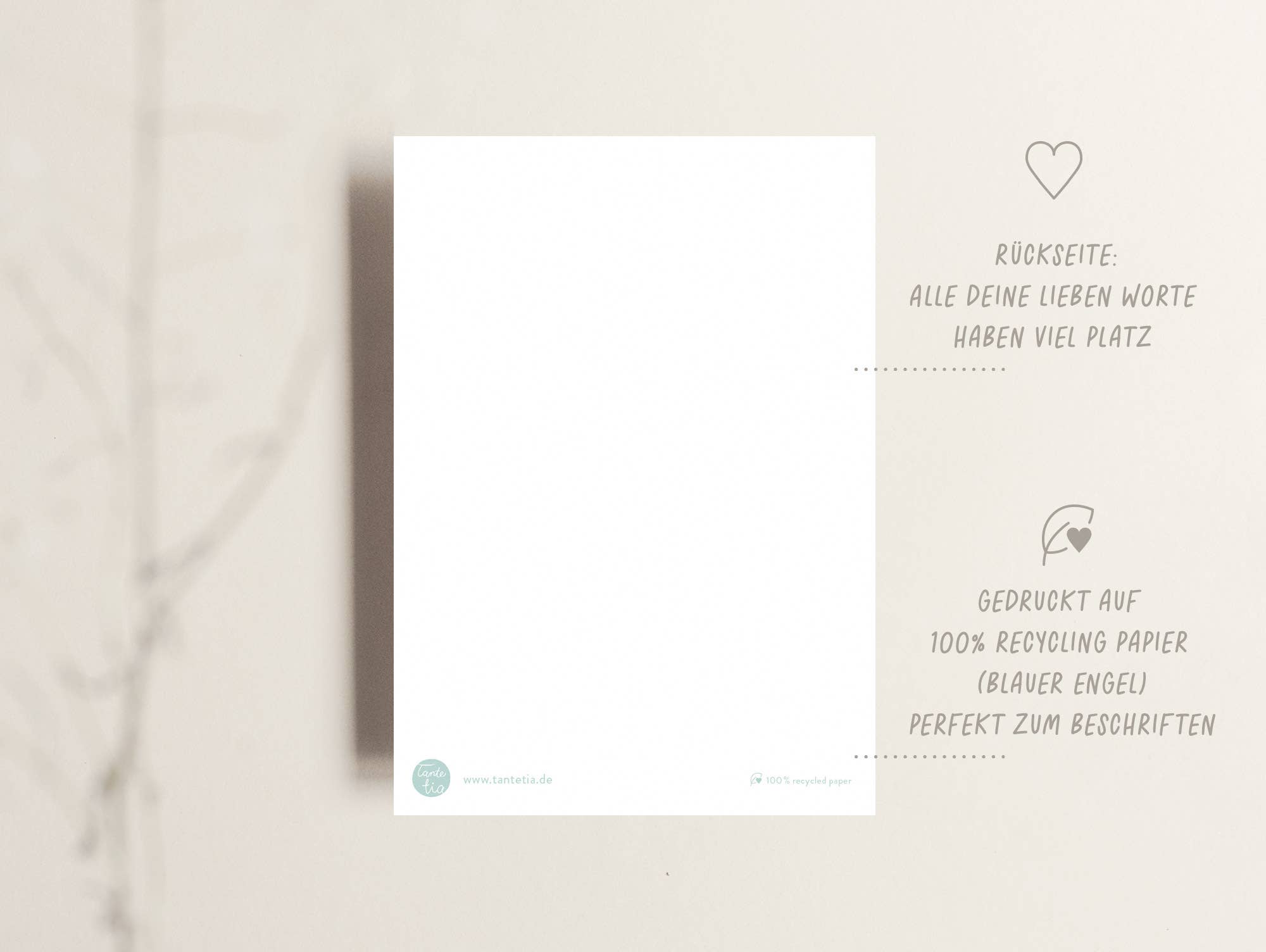 TANTE TIA - Wholesale Love Card - Card "ME TIME" - Time for myself/ Mindfulness/ Love1