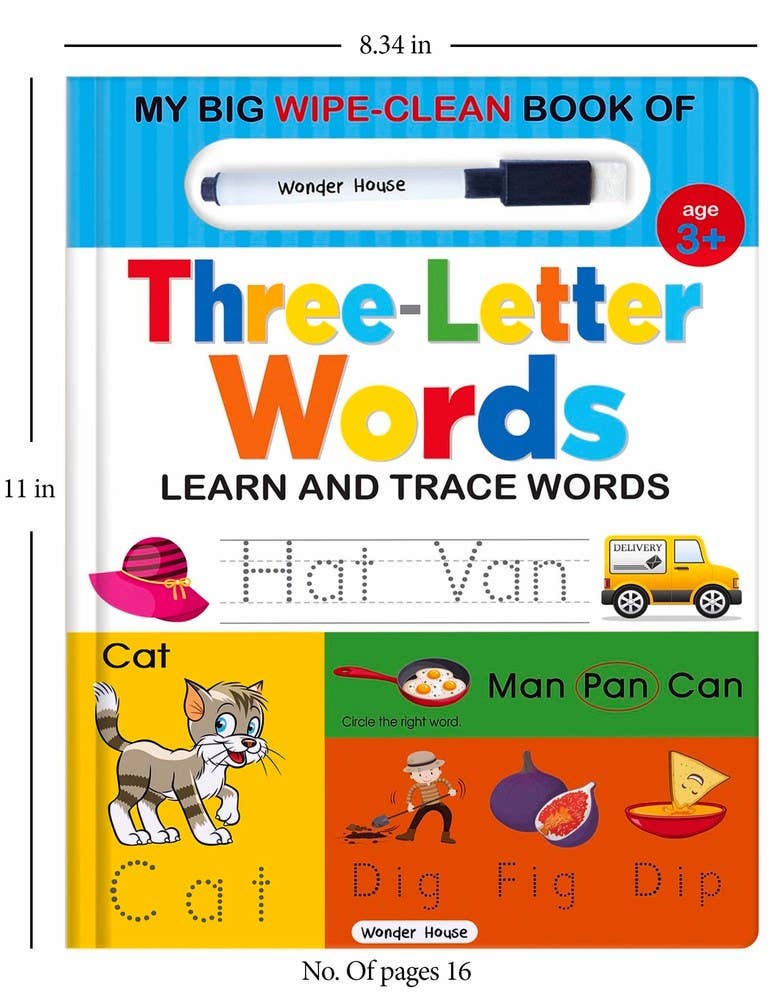 Independent Publishers Group - Wholesale Preschool Book (3-5) - My Big Wipe And Clean Book of Three Letter Words for Kids3