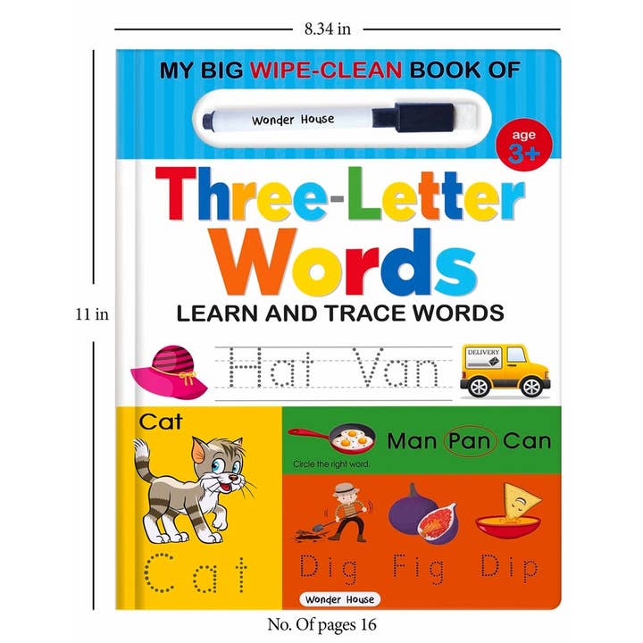 Independent Publishers Group - Wholesale Preschool Book (3-5) - My Big Wipe And Clean Book of Three Letter Words for Kids3