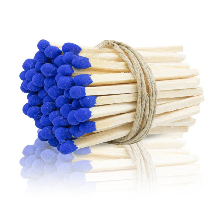 Fiammiferi con punta blu da 2 pollici, fiammiferi, sfusi, sfusi, 100 pezzi per la vendita all'ingrosso da parte di Chandler Studio