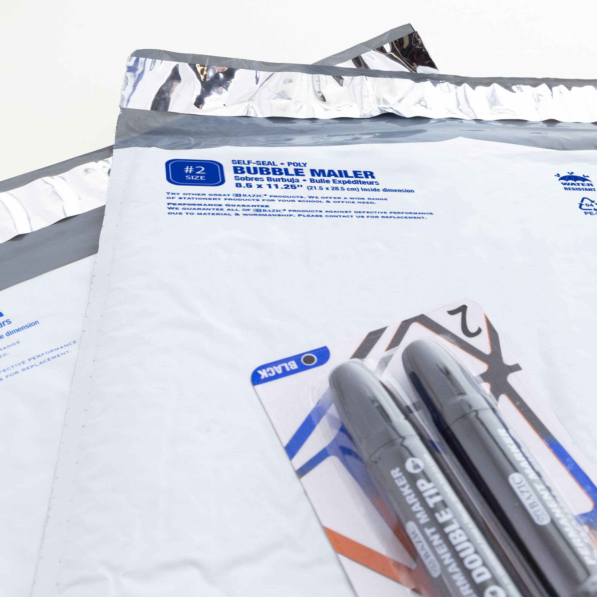 BAZIC Products - Wholesale Envelopes - Poly Bubble Mailer (#2) 8.5" x 11.25" (3/Pack)5