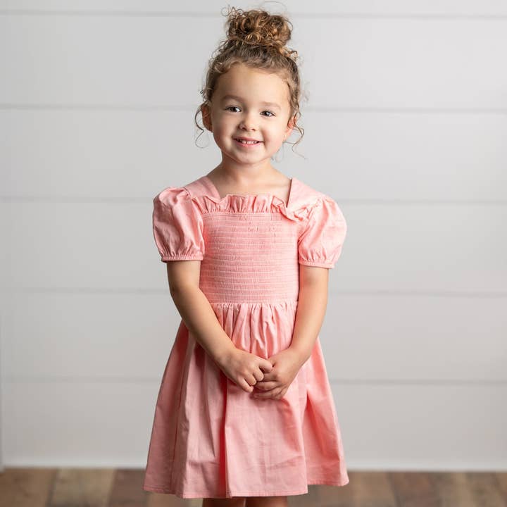 Girls Blush Pink Shirred Puff Sleeve Spring Easter Dress and other Purchase Wholesale spring 2024 dresses. Free Returns & Net 60 Terms on Faire trending on Faire.