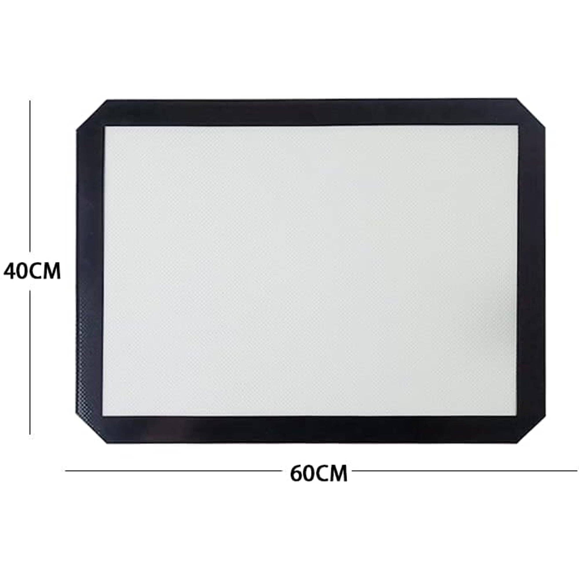 Vigor Path - Vente Feuille/plaque de cuisson - Lot de 2 tapis de cuisson en silicone antiadhésif de qualité supérieure, 19,7 pieds x 27,6 pouces, résistant à la chaleur, réutilisable et antiadhésif pour four à biscuits, macarons, pain et pâtisserie, noir (très grand)8