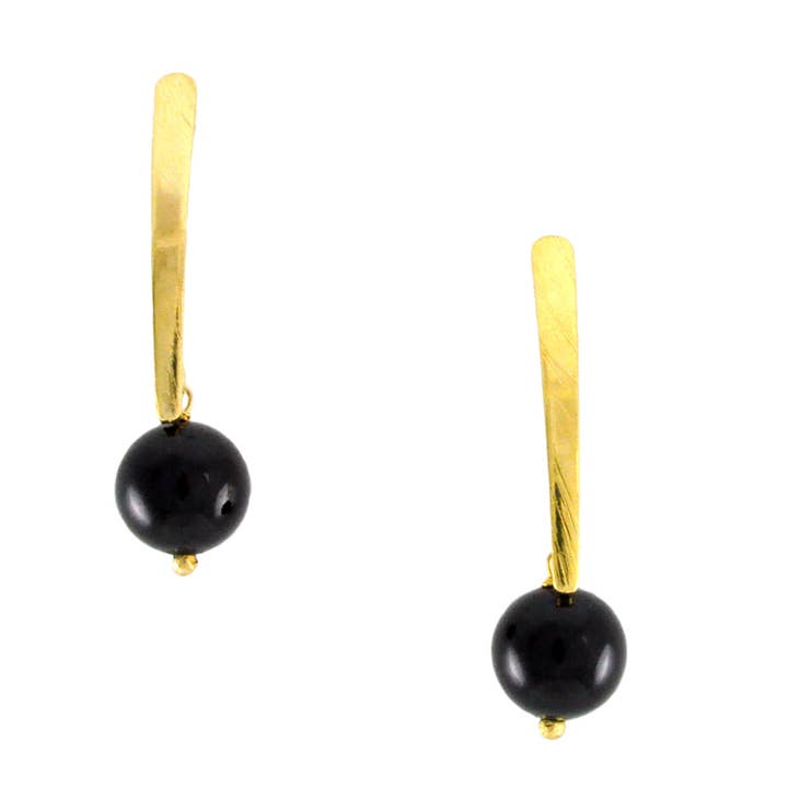 SE267ON Onyx Drop Earrings for wholesale by Sai Brazil