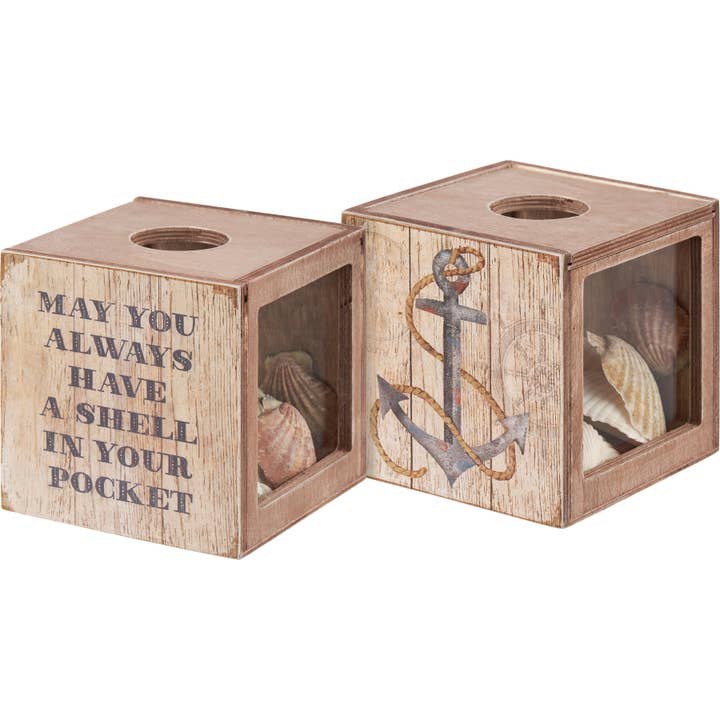 Primitives by Kathy - Wholesale Stationery/Notecard Set - Always Have A Shell Shell Holder