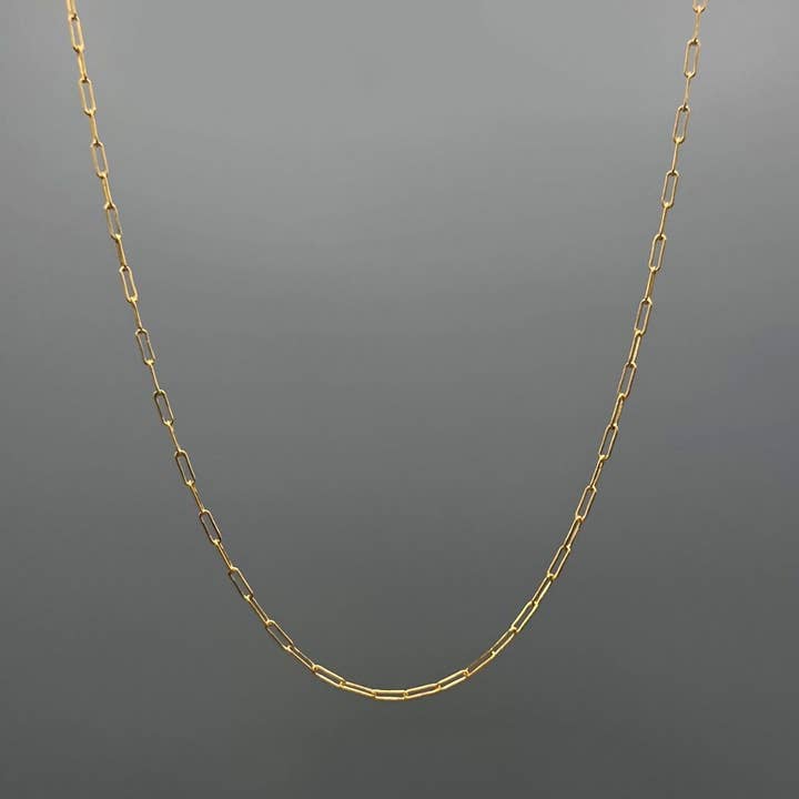 Dainty Paperclip Necklace for wholesale by Something Silver