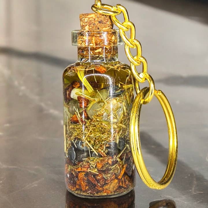 Peace and Prosperity Keychain | Herbal Crystal for Abundance for wholesale by Nibiru Beauty LLC