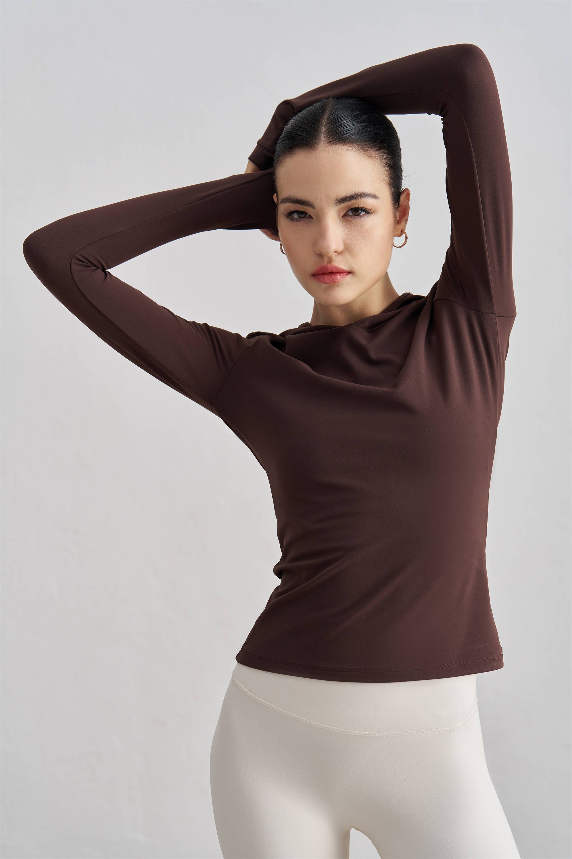 91thelabel - Wholesale Athletic Top - Women's - Juno Long Sleeve Active Top With Hoodie 7