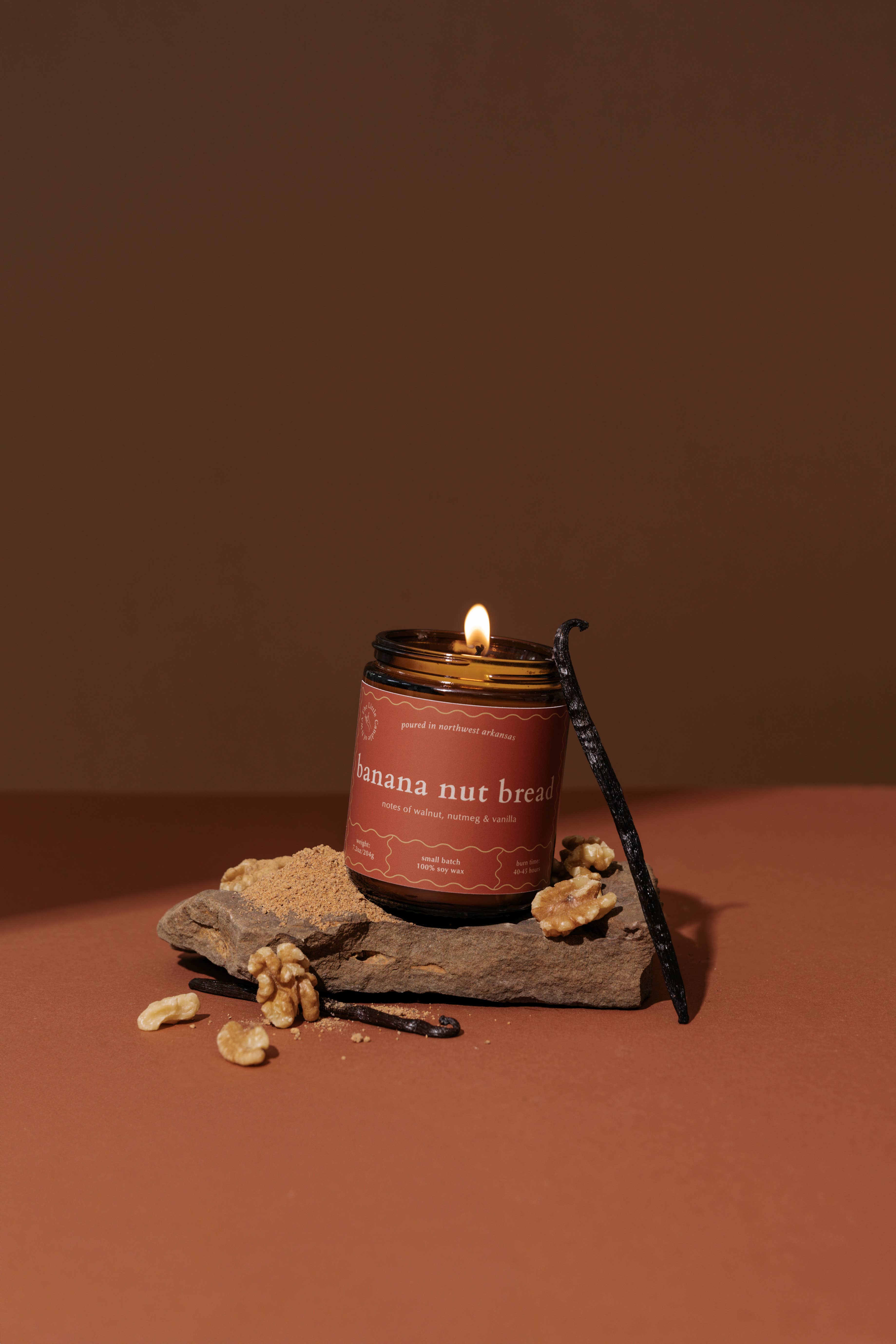 The Little Candle of NWA - Wholesale Jar/Filled Candle - Banana Nut Bread