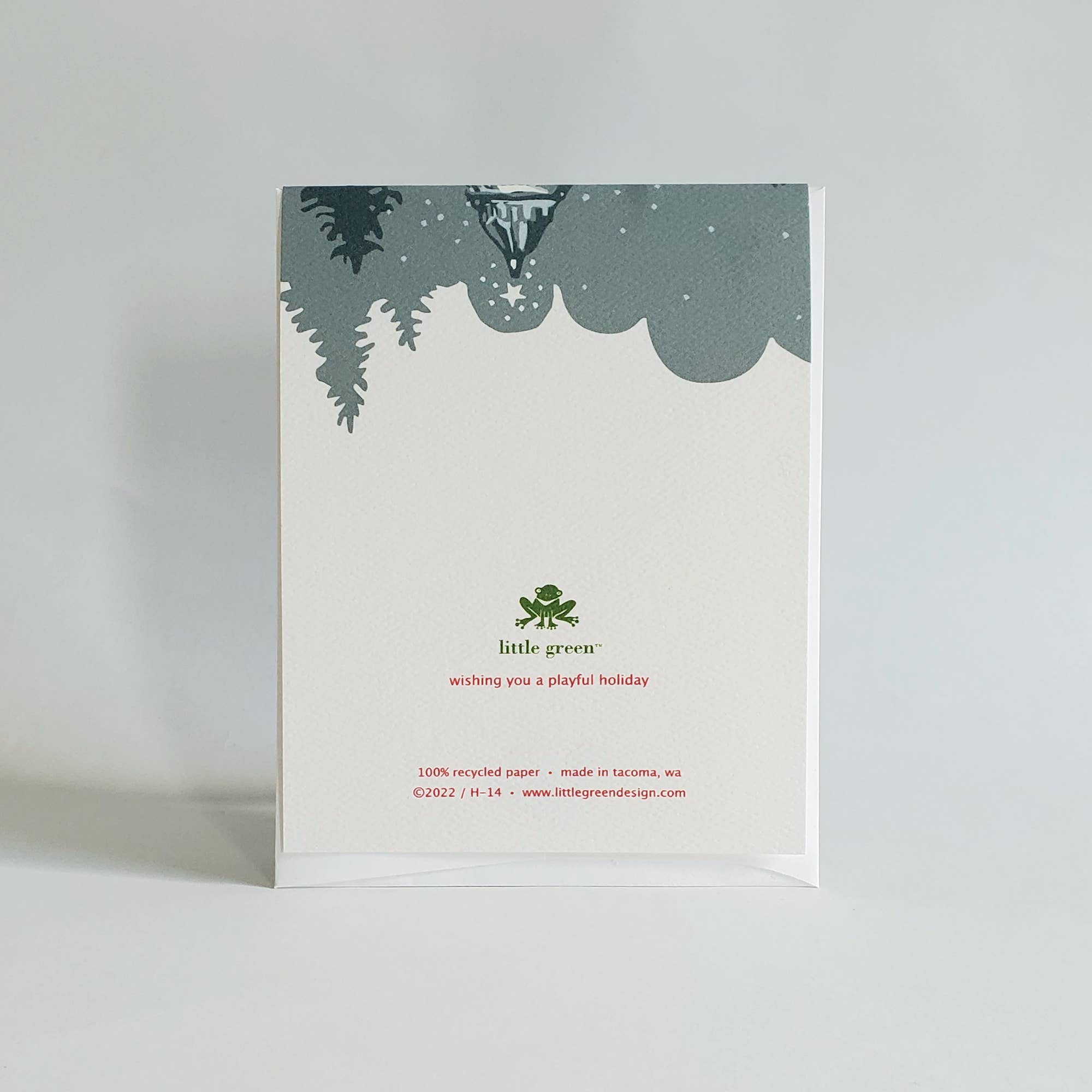 Little Green - Vendita all'ingrosso Biglietti di auguri di Natale - Wising You A Playful Holiday, biglietto di auguri natalizio1