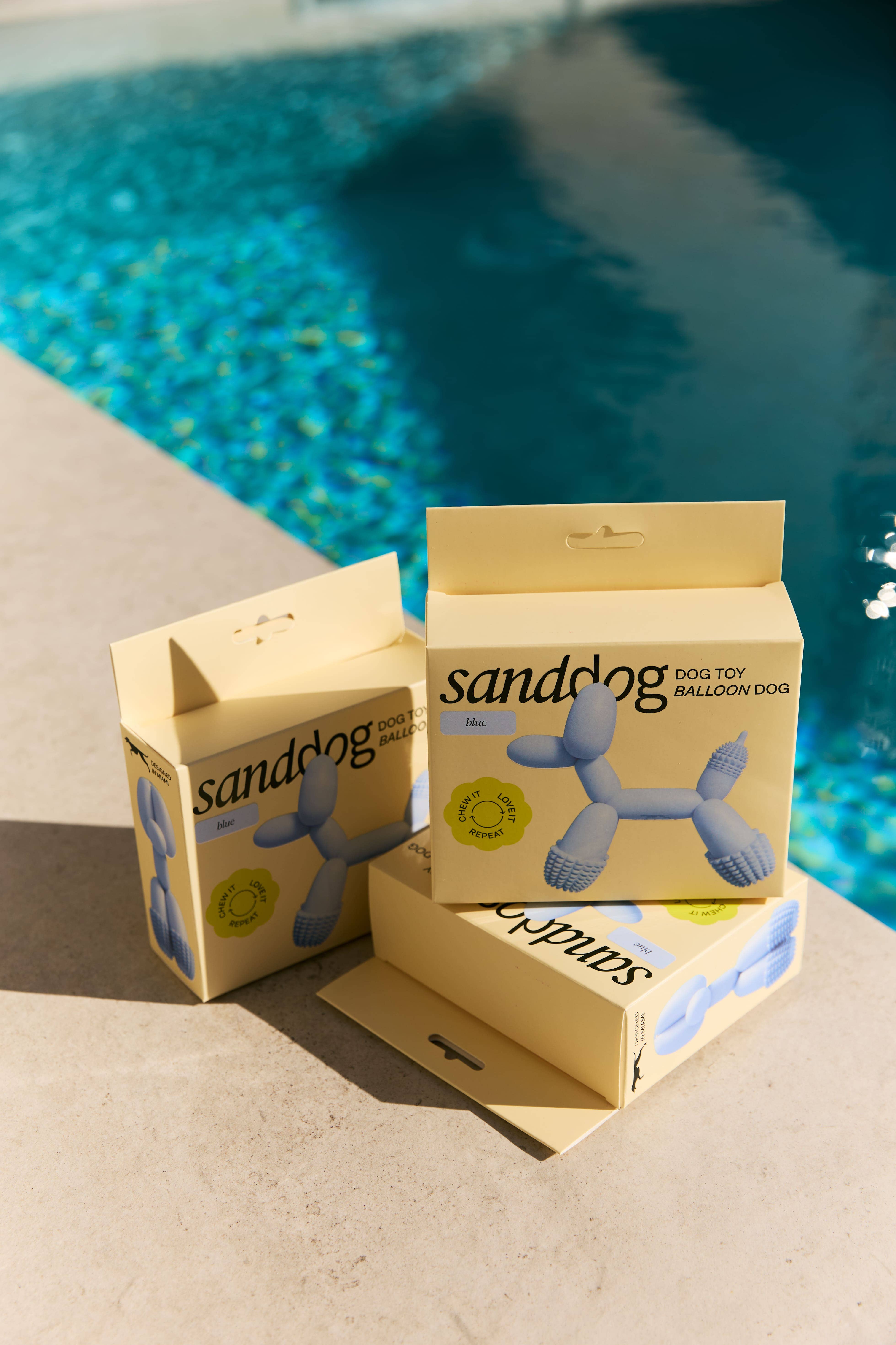 SANDDOG - Vente Jouet – chien - Jouet pour chien ballon en forme de chien - bleu3