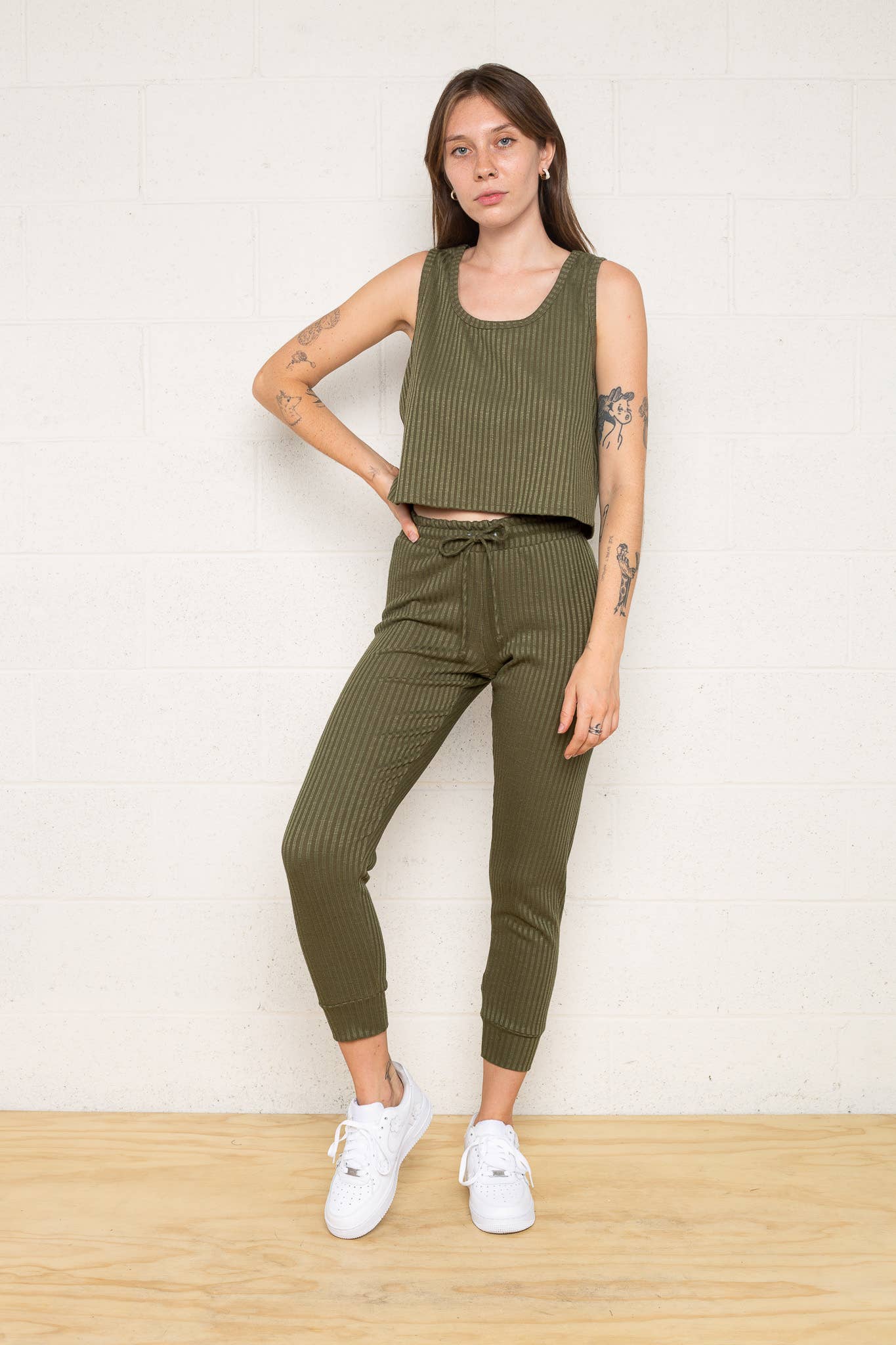 NLT - Vente Pantalon de survêtement/de jogging – femme - Joggers Basilic5