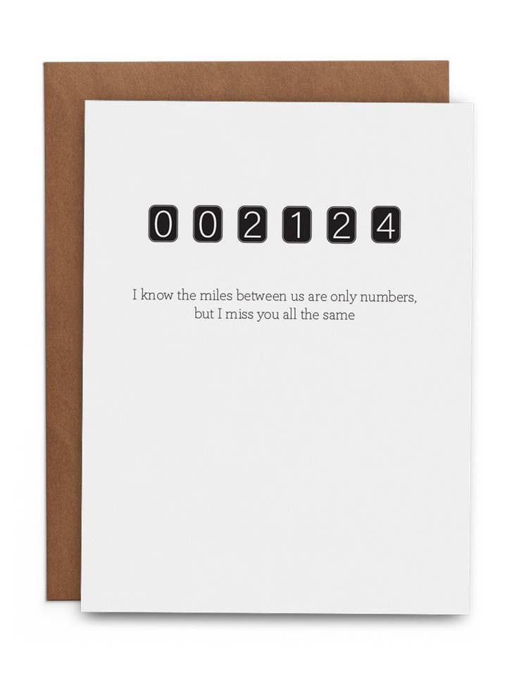 Ik weet dat de kilometers tussen ons slechts cijfers zijn voor wholesale door The Lost Art of Stationery