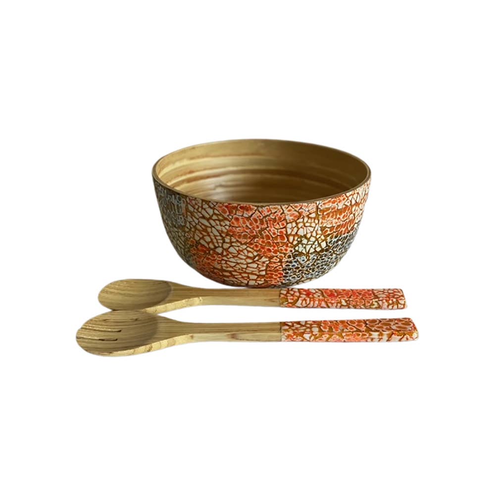 VIE - Wholesale Serve Bowl - Bamboo Salad Bowl, 23x10cm, with Matching Salad Servers51