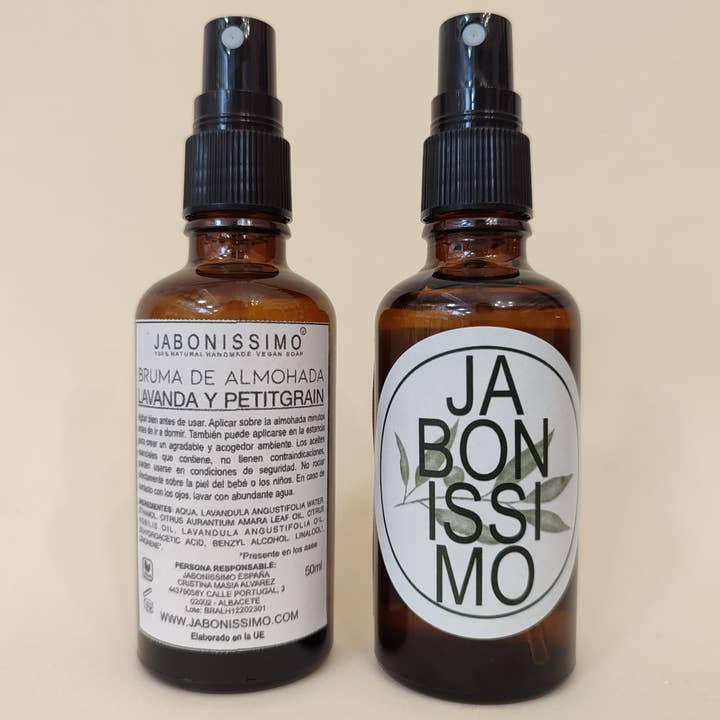 Nebbia per cuscini alla lavanda e petit grain per la vendita all'ingrosso da parte di JABONISSIMO