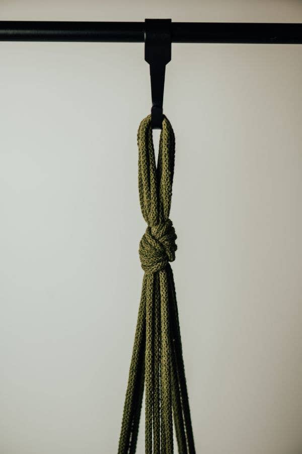 Old Green – wholesale Hanging planter – Rust Oeko-Tex Cotton Cord Hanger4