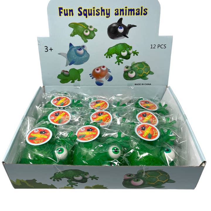 WARM FUZZY Toys Floating Eye Animal Squishy Frog 12 Packs for wholesale by Warm Fuzzy Toys
