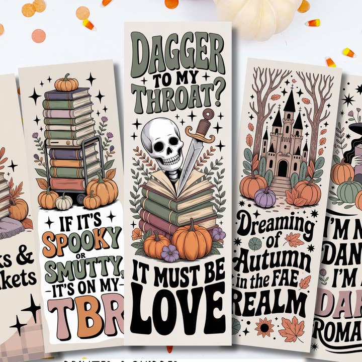 Halloween-bogmærkesæt eller individuelt (kopi) for engroshandel hos Auburn Row Design