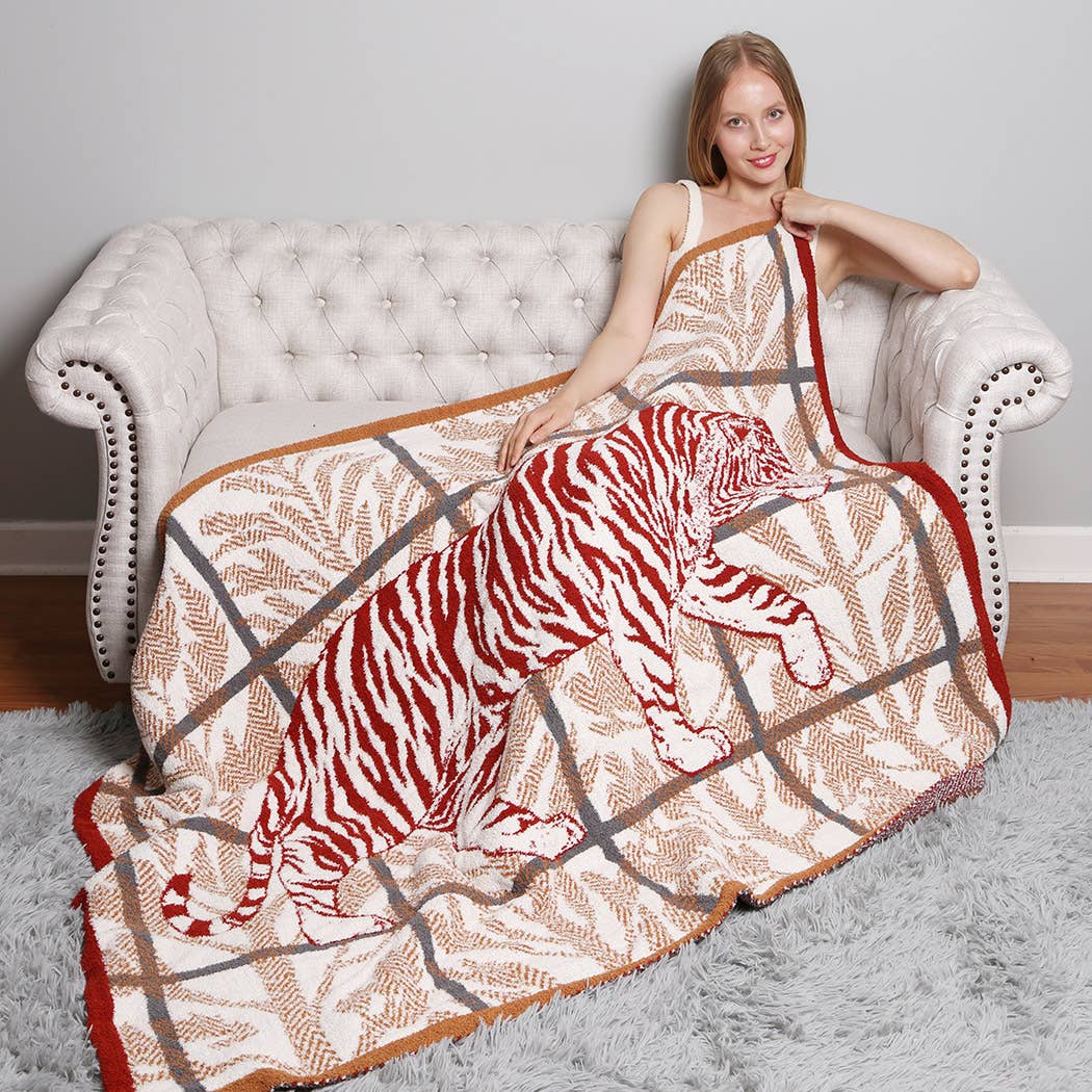 Fashion City - Wholesale Throw Blanket - Cheeta Lion Tiger Forest Design Throw Blanket9
