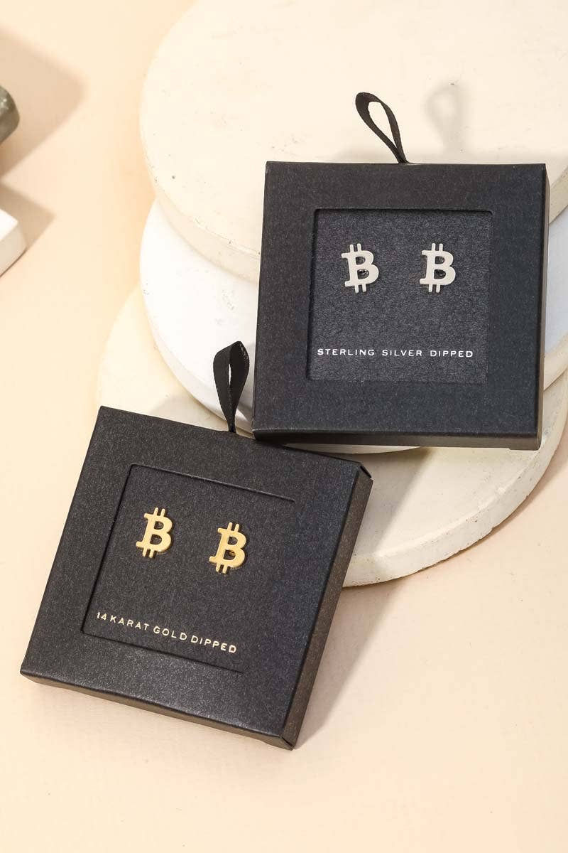 Anarchy Street – wholesale Stud/post earrings – Secret Box Mini Bitcoin Stud Earrings3