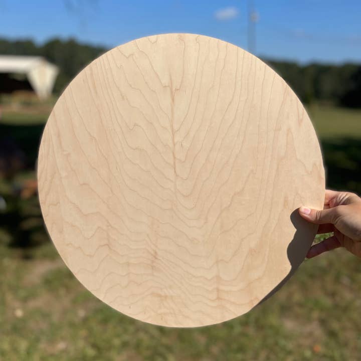 Círculos de Madeira de Bordo Inacabados de 10" a 20" por atacado de Oak And Iron Engraving