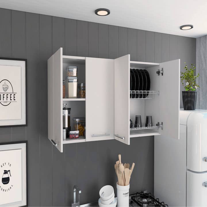 TUHOME FURNITURE - Wholesale Cabinet - Kitchen Cabinet 120 , Four Doors, Two Cabinets, Two Shelves