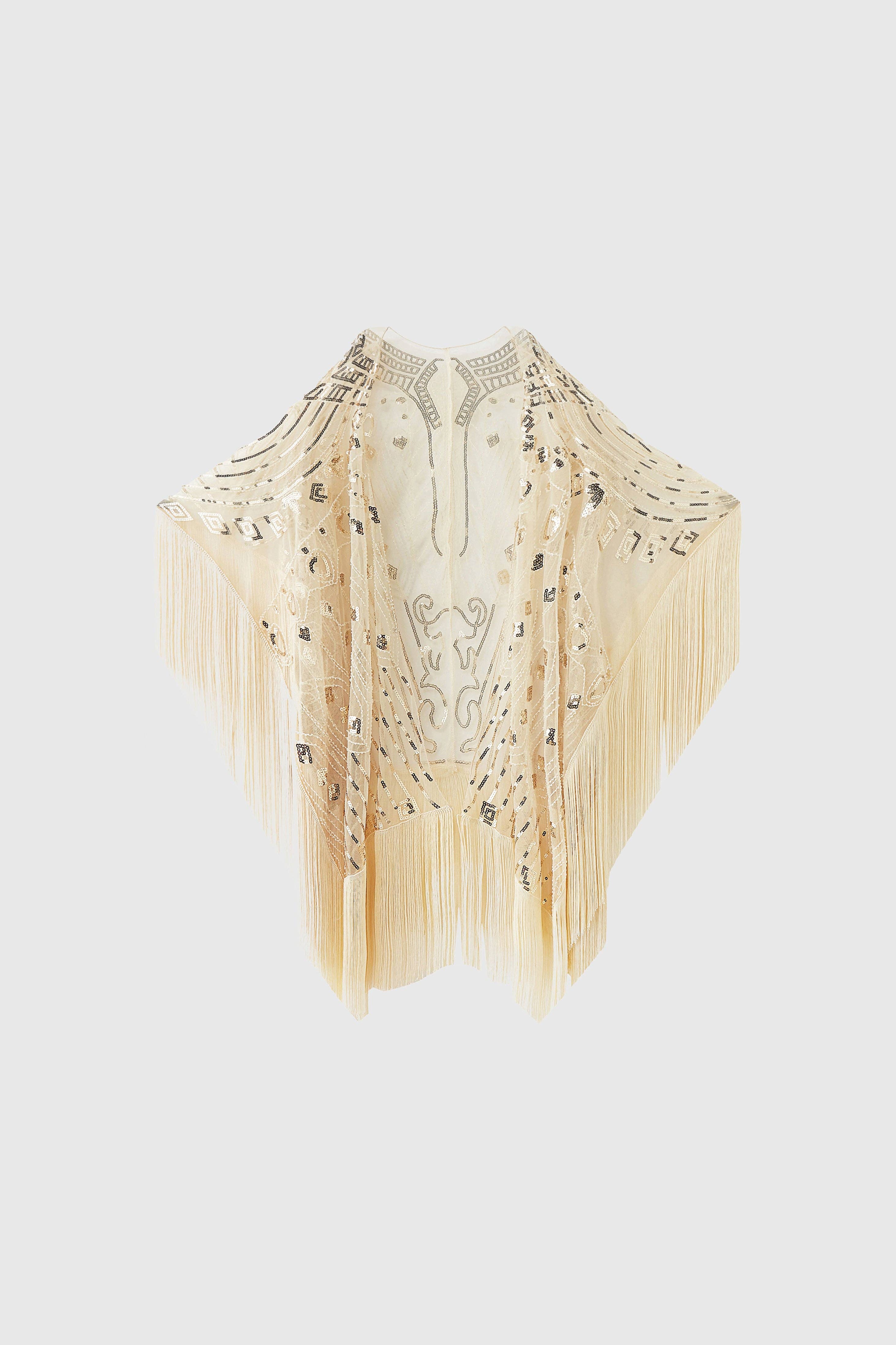 BABEYOND – wholesale Wrap – Women's – 1920s Knee Length Fringed Shawl23