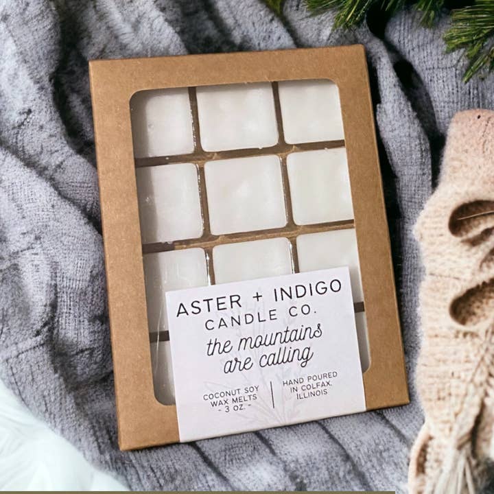 Aster + Indigo Candle Co. - Wholesale Wax Melt - The Mountains are Calling | Christmas/Winter Wax Melt0