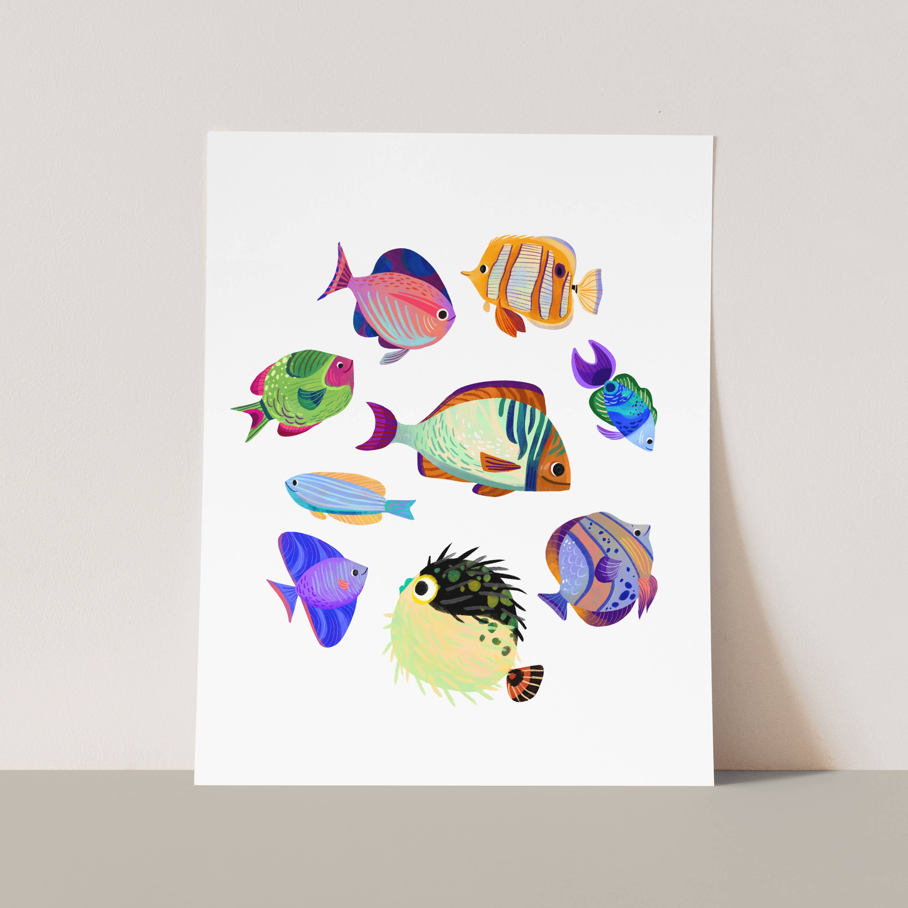 Katie Melrose Made - Wholesale Art Print - Kids & Baby - Tropical Fish Ocean Life Art Print