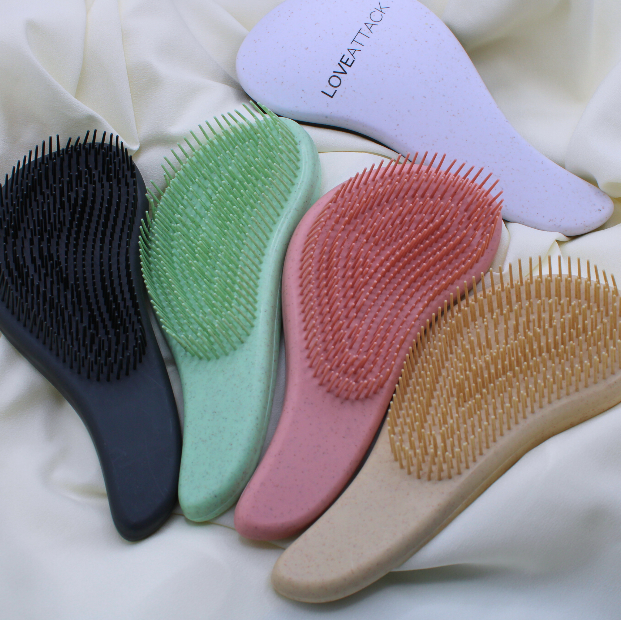 Love Attack - Wholesale Hair Brush/Comb - Wheat Straw Wet/Dry Detangling Hair Brush19