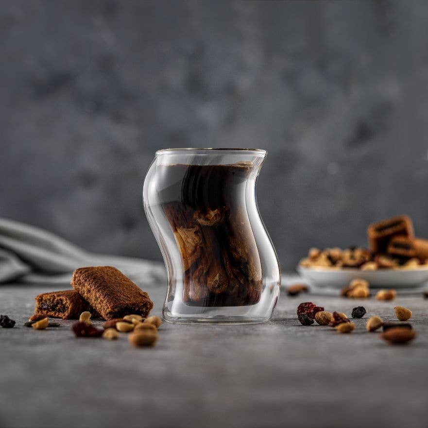 JoyJolt – Chávena de chá por atacado – Copos de café de parede dupla Pivot, conjunto de 2 onças2