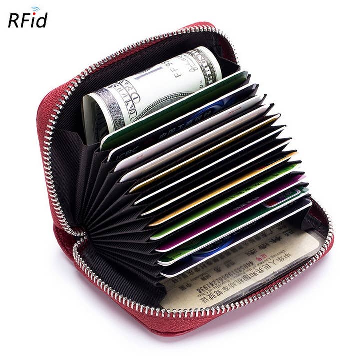 ACCITY - Wholesale Card Holder - Unisex - MULTI-FUNCTIONAL ANTI-THEFT BRUSH MAGNETIC CARD BAG_CWAB3879