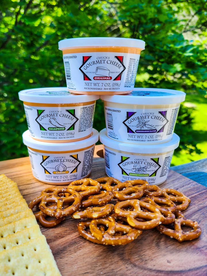 Chuck's Gourmet Cheese Spread-Sampler Pack for wholesale by Chuck's Gourmet Cheese