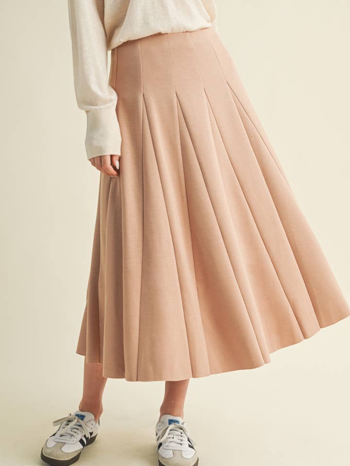 Gonna midi svasata a linee per la vendita all'ingrosso da parte di Mustard Seed