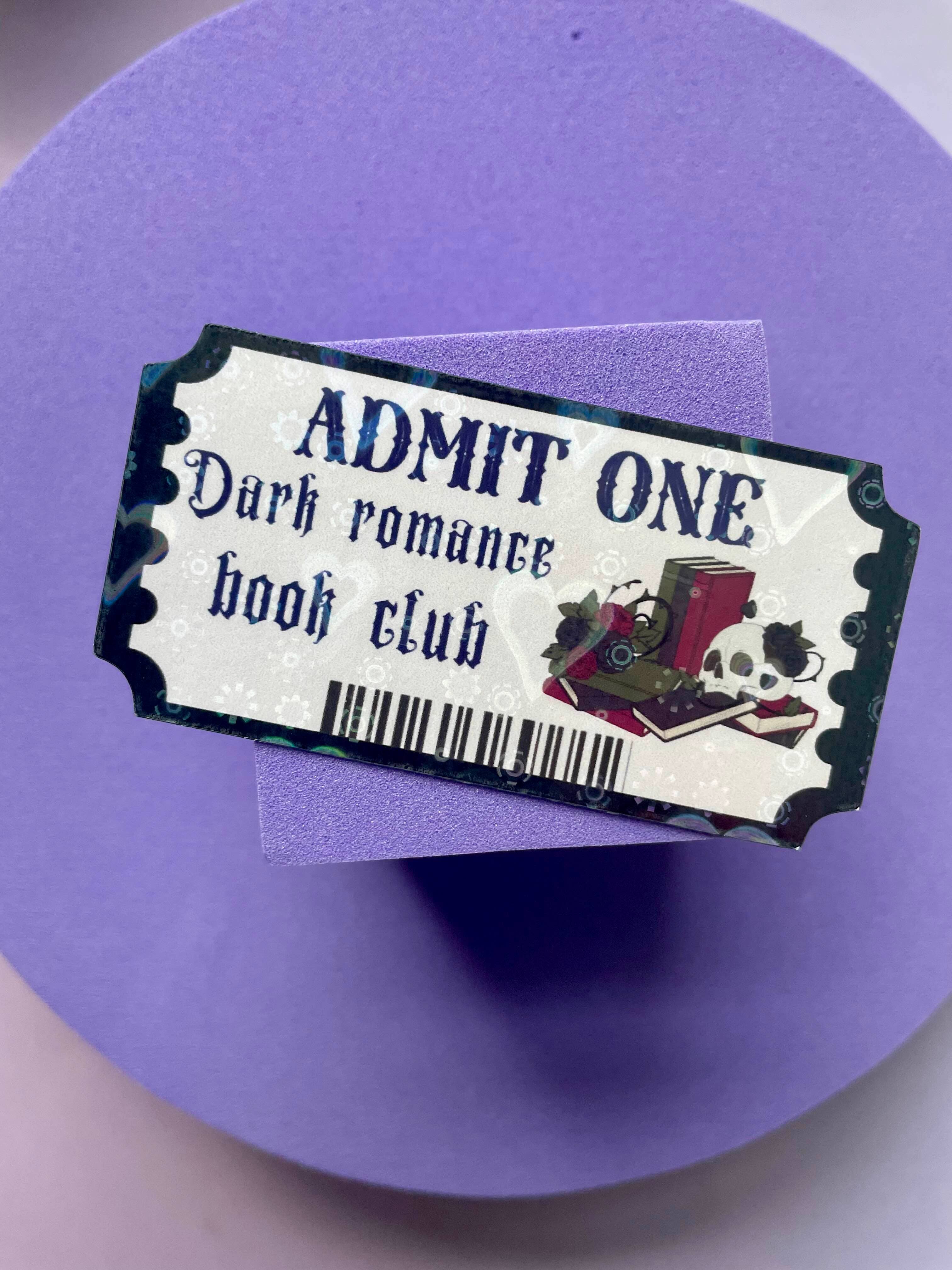 Motleyboo - Wholesale Sticker - Dark romance book club ticket die cut sticker6