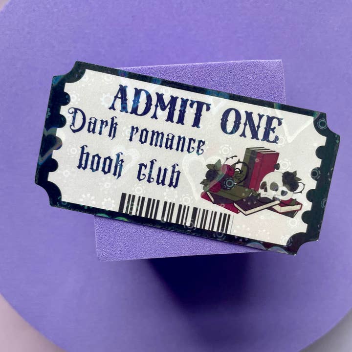 Motleyboo - Wholesale Sticker - Dark romance book club ticket die cut sticker6