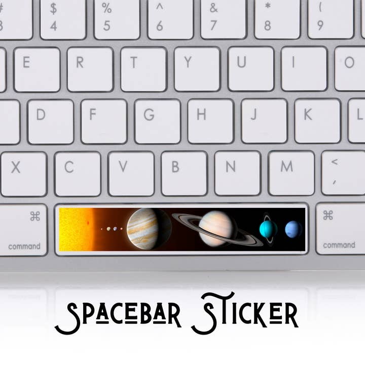Spacebar Sticker - Solar System Stickers for wholesale by Science & Snark