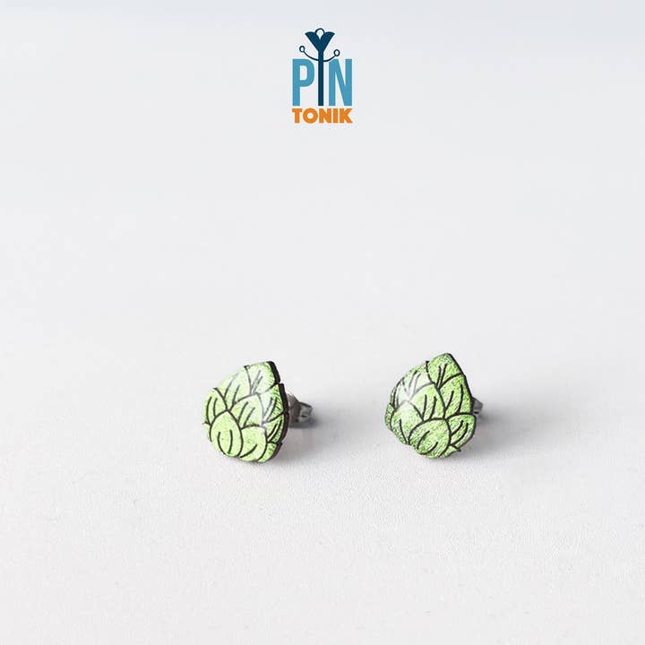 PinTonik - Wholesale Stud/Post Earrings - Funky Beer Hops Earrings for Men - Octoberfest Gifts5