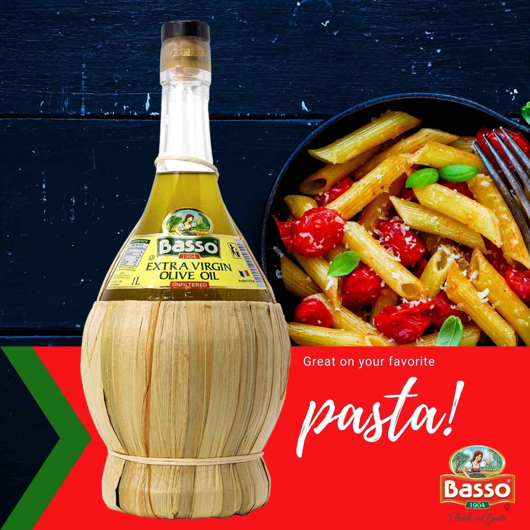 Wholesale Italian Food - Wholesale Olive Oil - Basso 1904 Unfiltered “First Cold Pressed” Extra Virgin Olive Oil – 1 L (33.8 fl oz)4