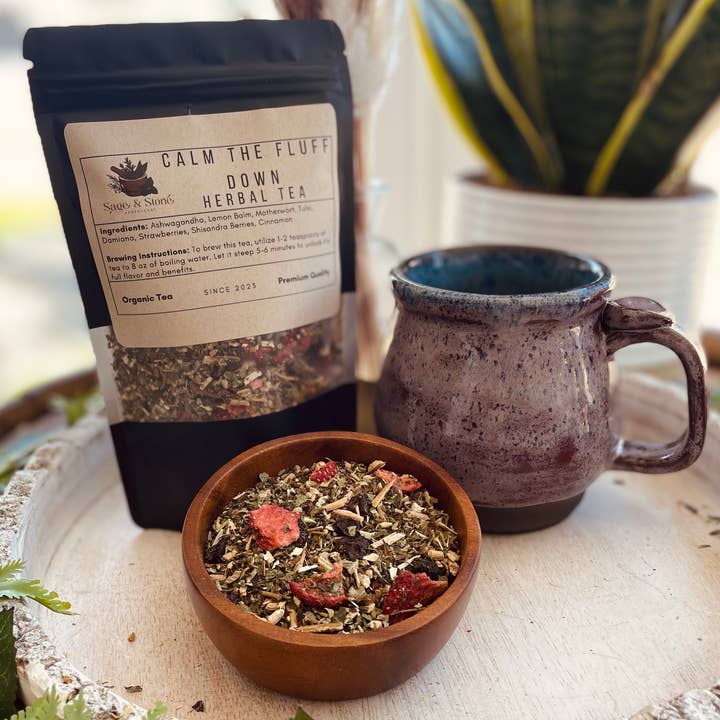 Sage & Stone Apothecary - Wholesale Loose Tea - Calm The Fluff Down Tea