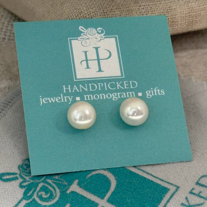 Freshwater Pearl Stud 10mm Earrings for wholesale by HandPicked