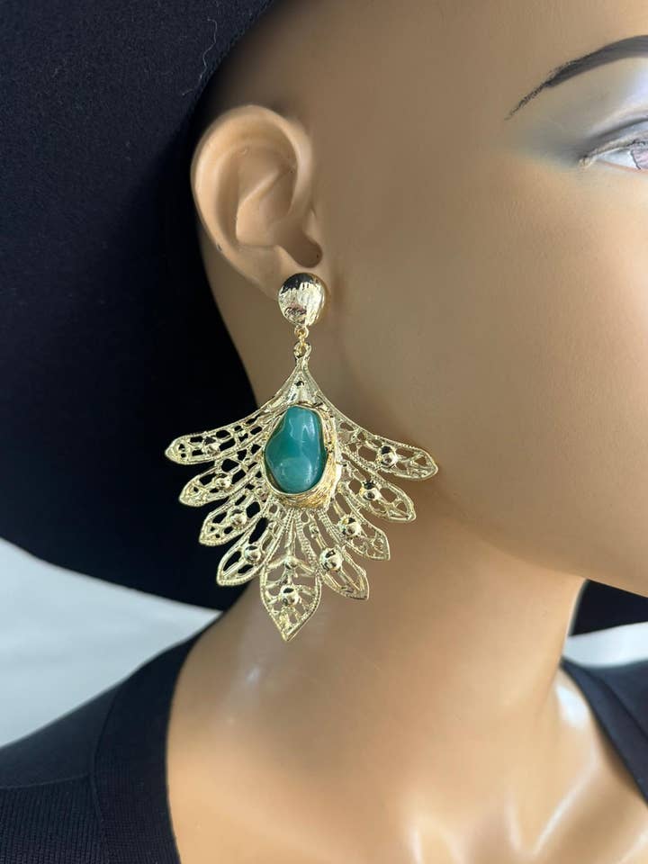 modern earrings gold plated for wholesale by BUBU BY TEKIN SHOP