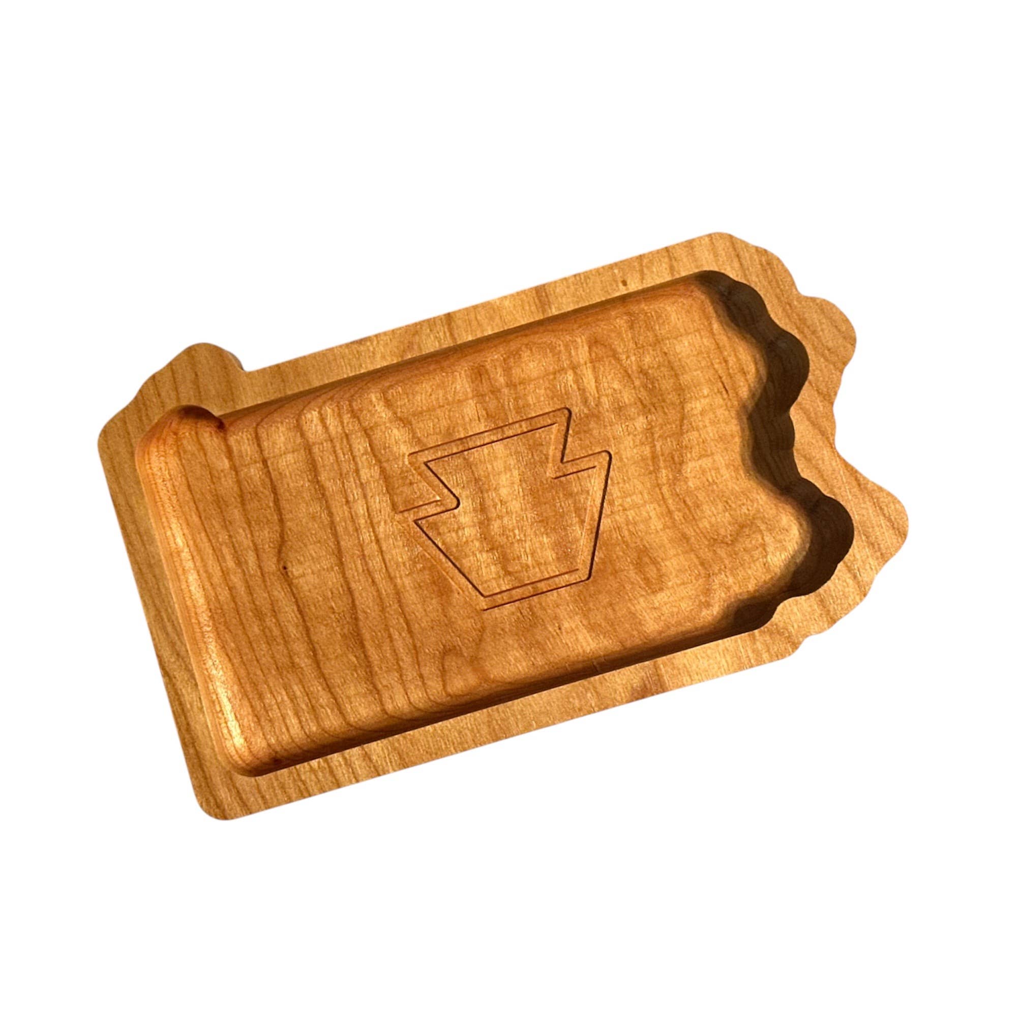 Third Eye Creation Company - Venta al por mayor Bandejas decorativas - Bandeja de madera dura del estado de Pensilvania, regalo local, bandeja para llaves1