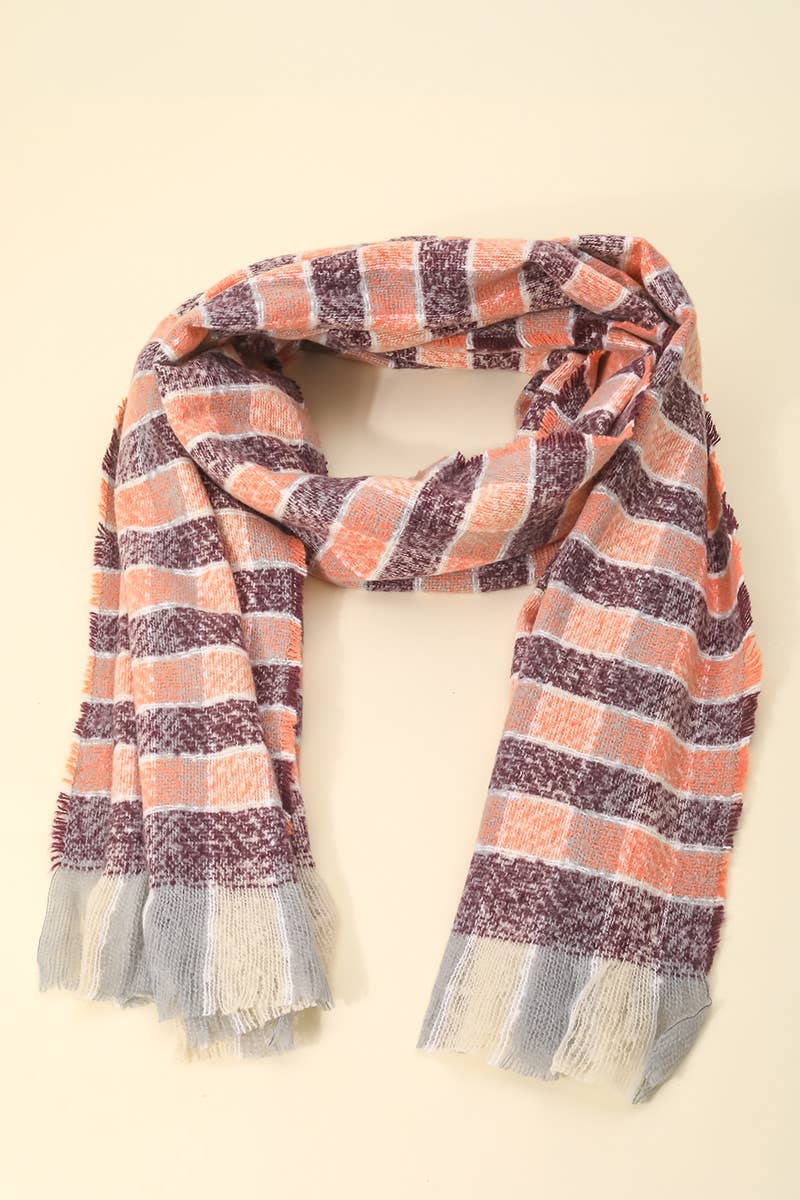 Anarchy Street - Wholesale Scarf - Women's - Oblong Gingham Pattern Scarf5