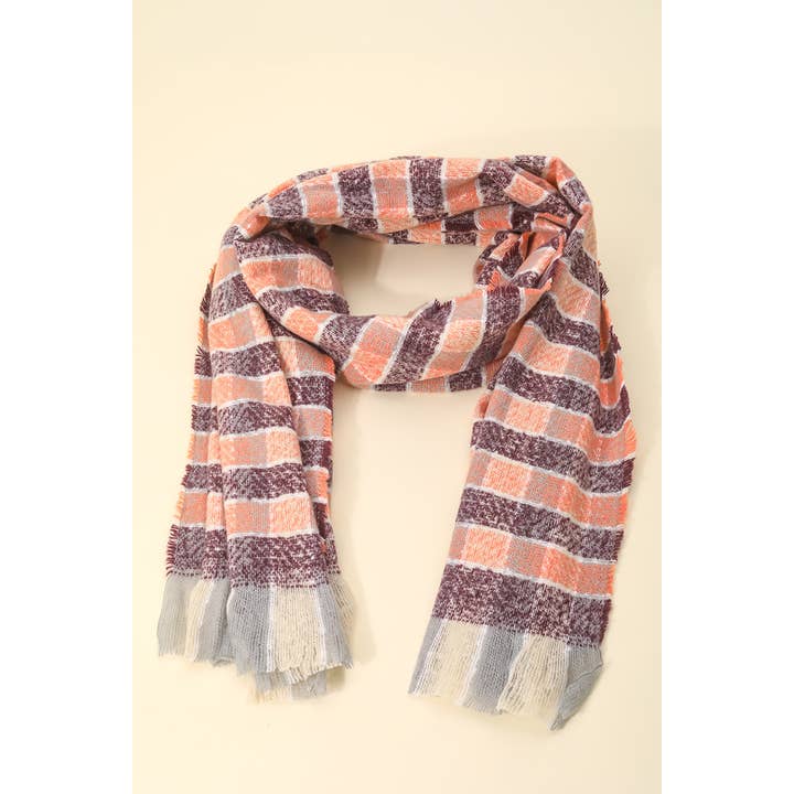 Anarchy Street - Wholesale Scarf - Women's - Oblong Gingham Pattern Scarf5