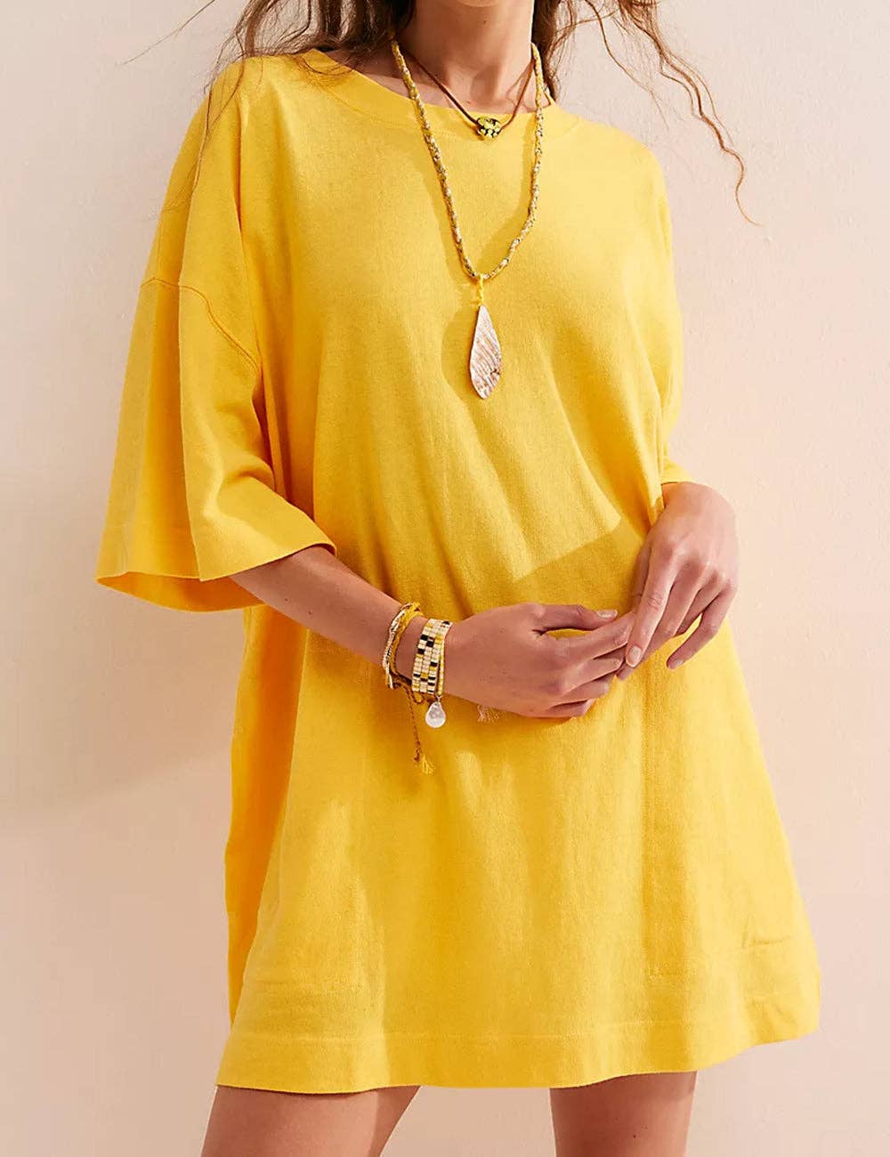 Sweetkama - Wholesale Dress - Women's - Ladies Soild Color Tee Mini Dress SKD4686